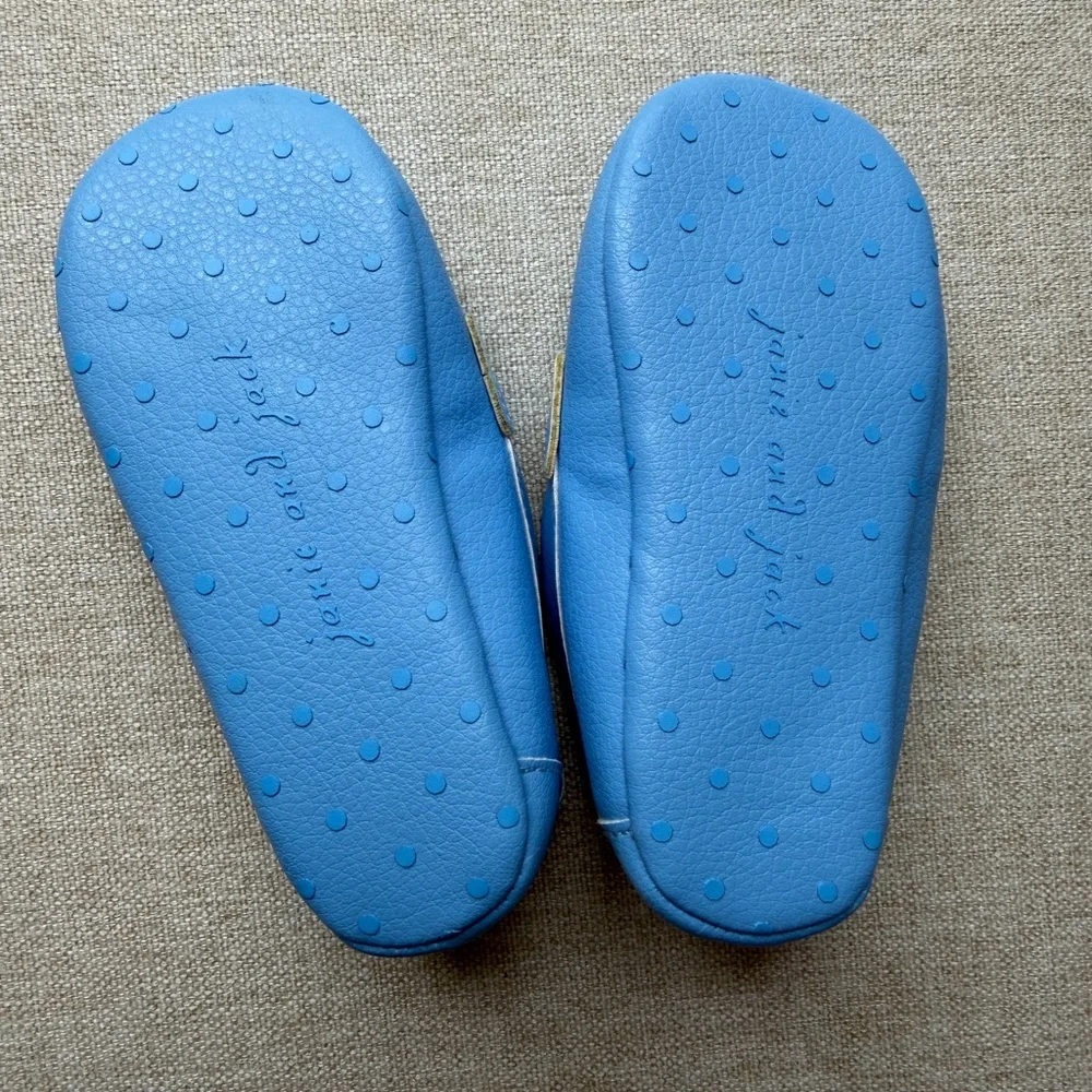 Janie and Jack Light Blue Kids Slip-On Loafers